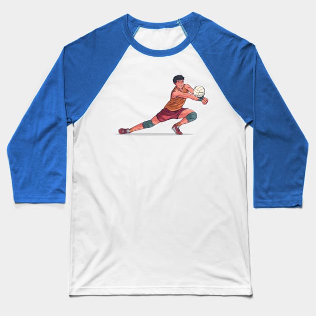 Boy Playing Volleyball Baseball T-Shirt by MajorCompany